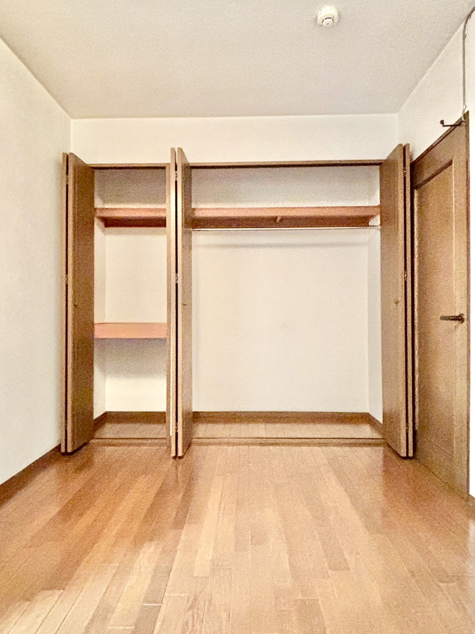 【洋室（東側）】クローゼットが2つある収納豊富なお部屋です。お洋服とアウトドア用品など、趣味の荷物を分けて収納することができます。
