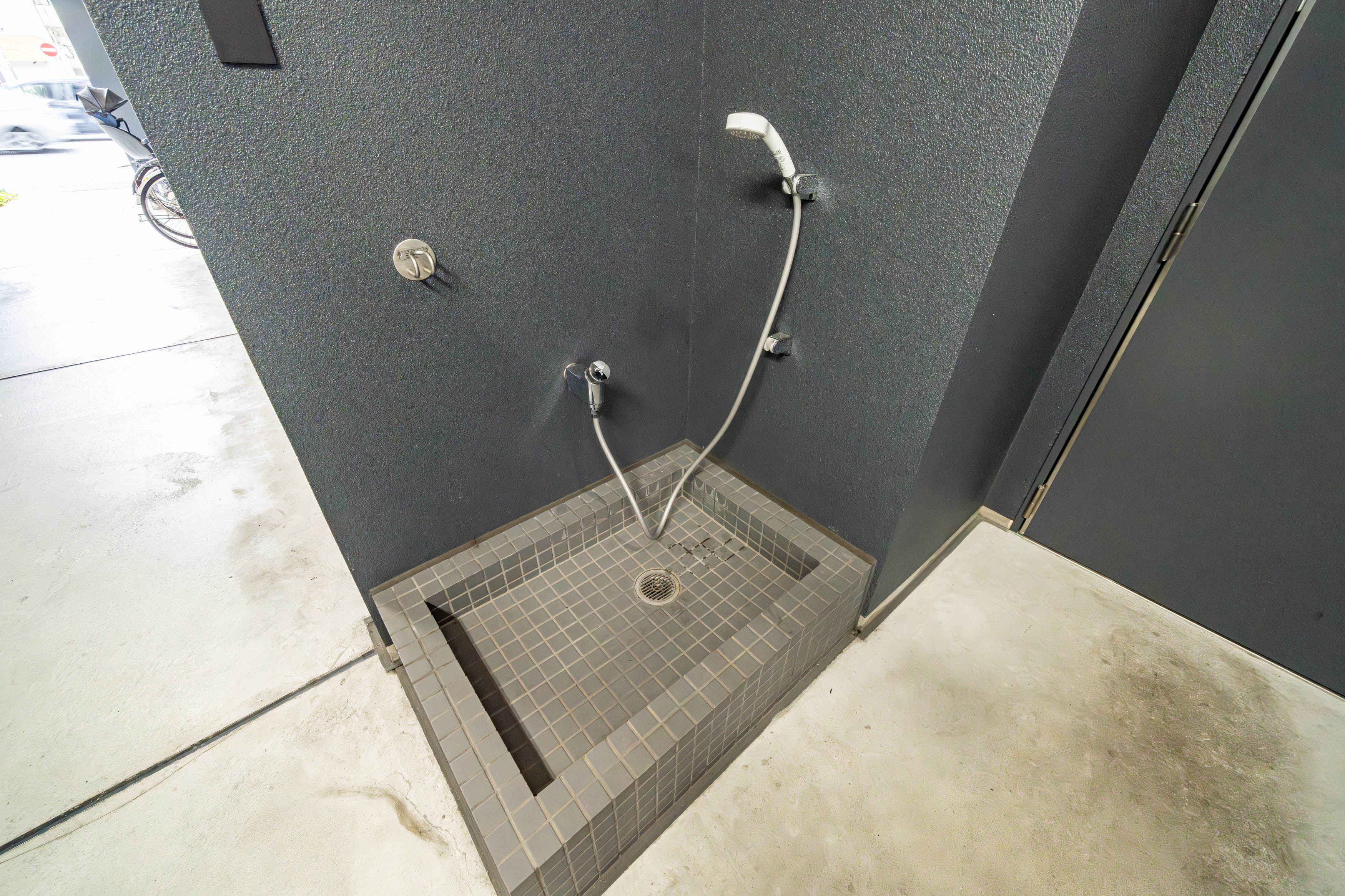 ペット用の足洗い場が設けてあります。