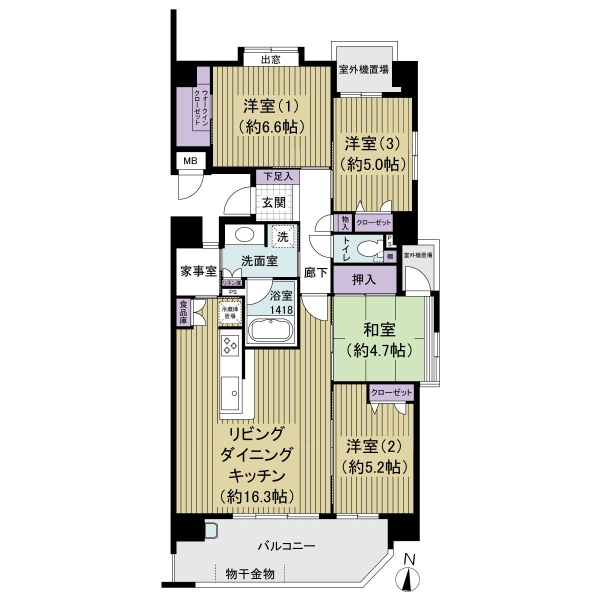 ４LDK　８５．７２㎡