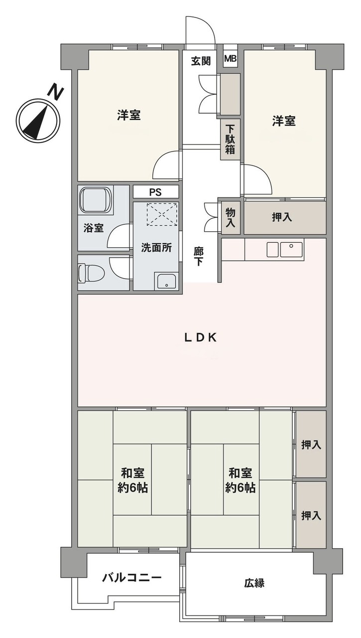 長丘コーポA棟見晴らしの良いお部屋です♪