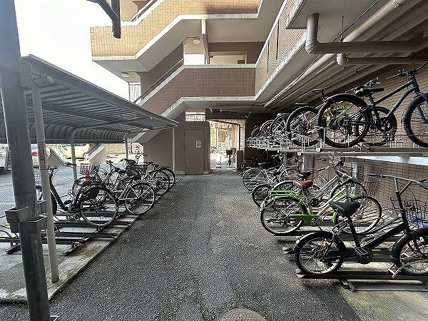 区画指定の駐輪場。