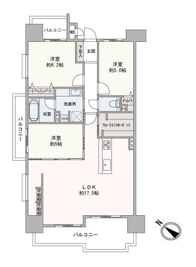 専有面積78.53㎡。2026年11月下旬新規リフォーム完了予定。きれいな状態でお住まいいただけます！