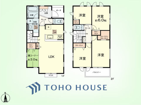 3LDK+畳コーナー、パントリー、リネン庫　土地面積125.03平米、建物面積99.36平米