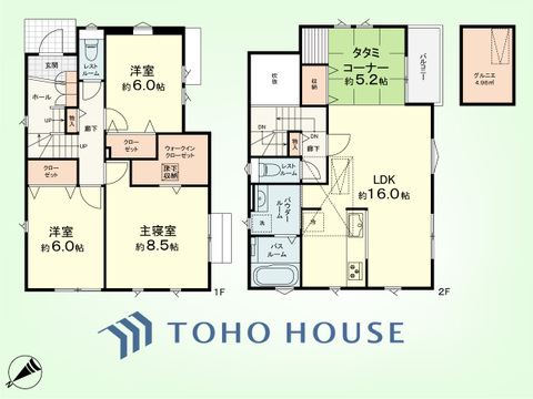 3LDK+グルニエ、畳コーナー　土地面積137.81平米、建物面積103.5平米