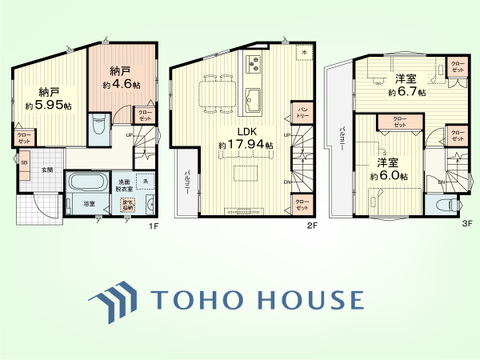 2SSLDK+パントリー　土地面積79.58平米、建物面積97.61平米