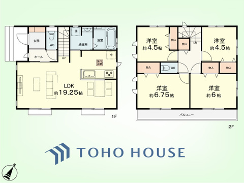 4LDK　建物面積96.05平米、土地面積100.14平米
