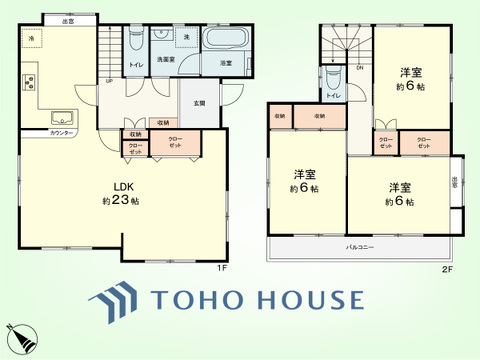 3LDK　土地面積130.06平米、建物面積99.15平米