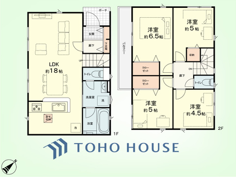 4LDK　土地面積110.09平米、建物面積85.86平米