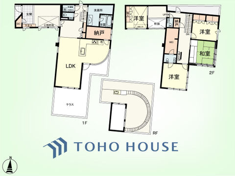 4LDK+納戸・ロフト　建物面積219.51平米、土地面積258.11平米