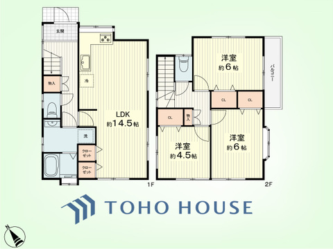 3LDK　土地面積100.99平米、建物面積80.22平米