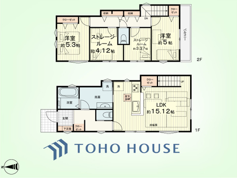2SLDK+S　土地面積115.28平米、建物面積83.83平米