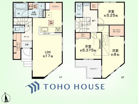 3LDK+パントリー、小屋裏収納、リネン庫　土地面積83.47平米、建物面積89.22平米