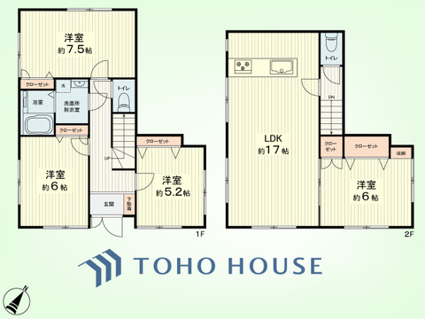 4LDK　建物面積92.70平米、土地面積100.37平米