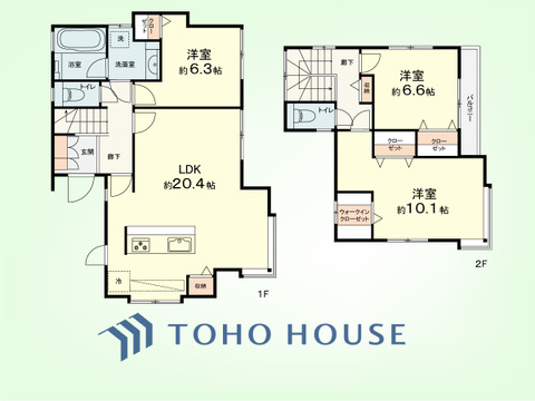 3LDK　土地面積186.03平米、建物面積109.89平米