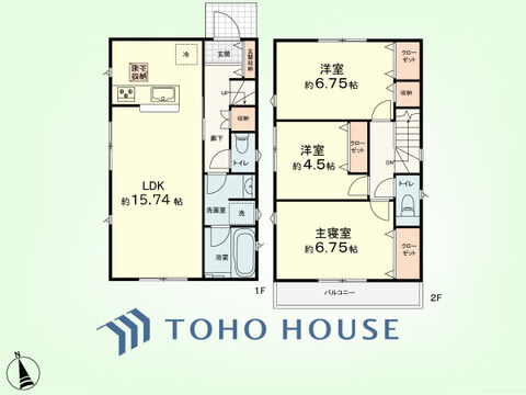 3LDK　土地面積100.26平米、建物面積80.18平米