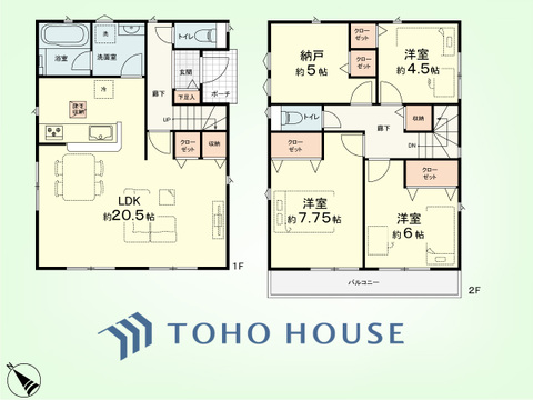 3SLDK　土地面積146.13平米、建物面積100.44平米