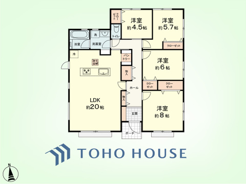 4LDK　土地面積316.73平米、建物面積101.02平米