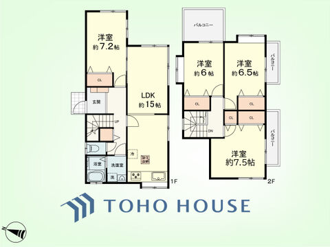 4LDK　建物面積100.38平米、土地面積126.22平米