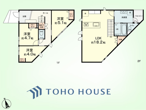 3LDK　土地面積129.58平米、建物面積84.25平米