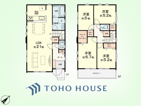 4LDK　土地面積127.80平米、建物面積101.02平米