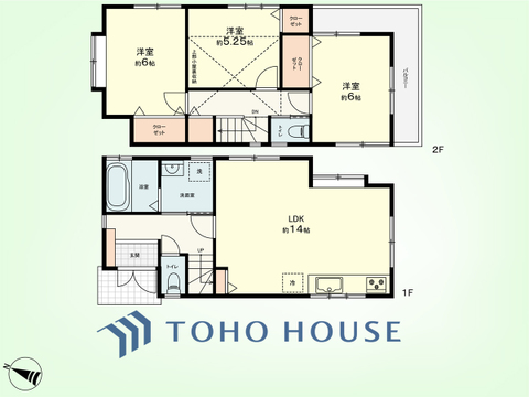 3LDK+小屋裏収納　建物面積79.00平米、土地面積133.85平米
