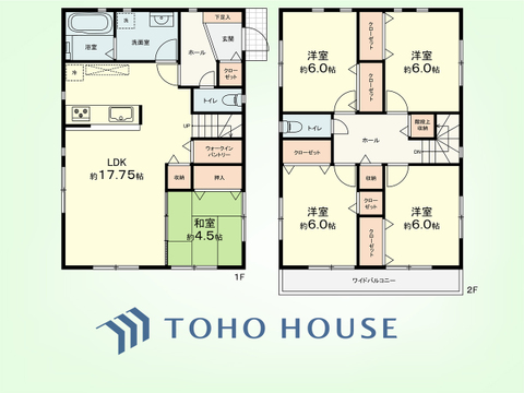 5LDK　土地面積126.61平米、建物面積115.92平米