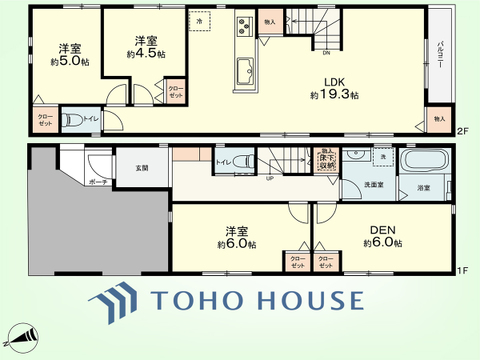 3SLDK　建物面積108.88平米、土地面積79.89平米