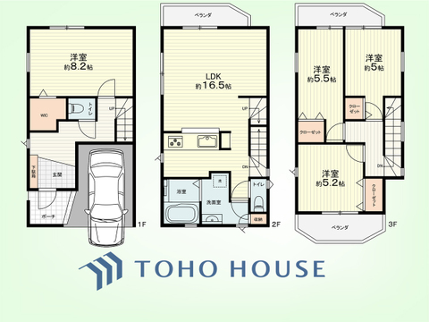 4LDK　土地面積66.40平米、建物面積101.93平米