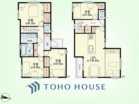 4LDK+パントリー　土地面積100.85平米、建物面積94.99平米