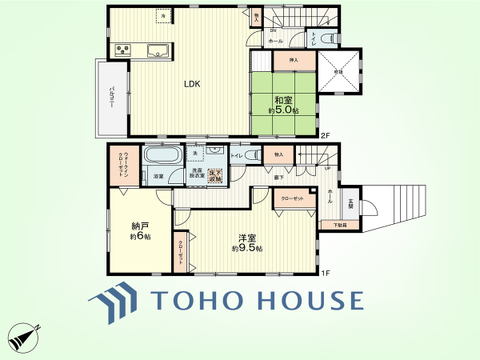 2SLDK　建物面積98.12平米、土地面積100.12平米