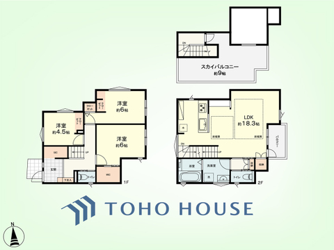 3LDK　土地面積128.71平米、建物面積90.76平米