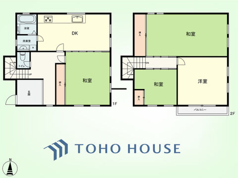 4DK　土地面積70.00平米、建物面積72.03平米