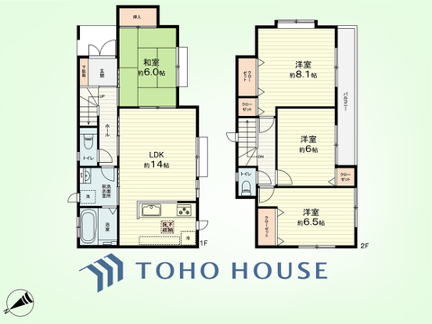 4LDK　土地面積160.84平米、建物面積96.05平米