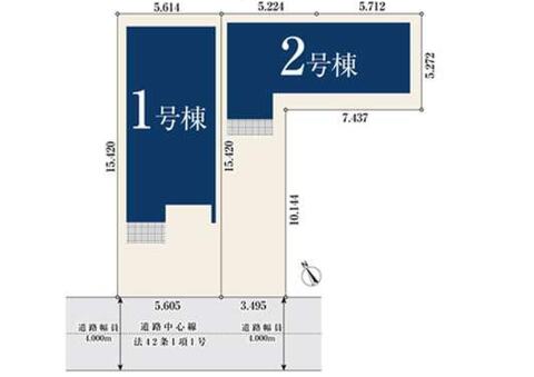 区画図：1号棟