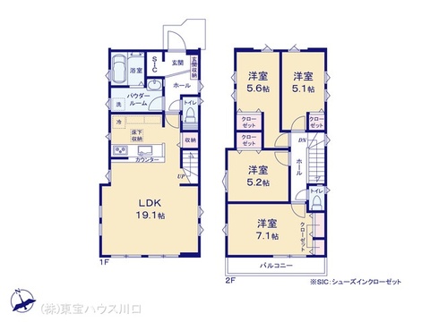 4LDK＆並列駐車2台可(車種による)