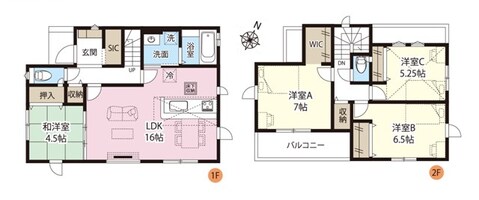 4LDK＆並列駐車2台可(車種による)