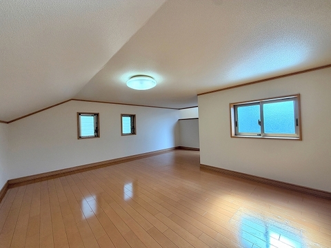 小屋裏のデットスペースもフル活用。季節の物や、使わないけど取っておきたい思い出の品などの保管にもいいですが、子供部屋としても使えそうです。