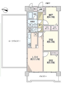 最上階角部屋につき採光・通風良好