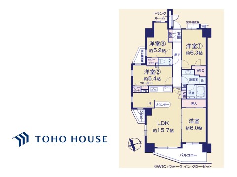 南東向きで角部屋の明るいお部屋