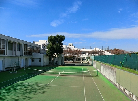 横浜市立高田中学校　距離約400m