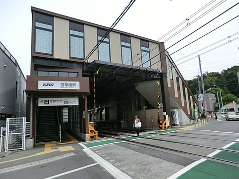 京王線「百草園」駅　距離約1120m