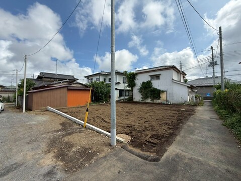 区画整理された住宅地の更地の様子