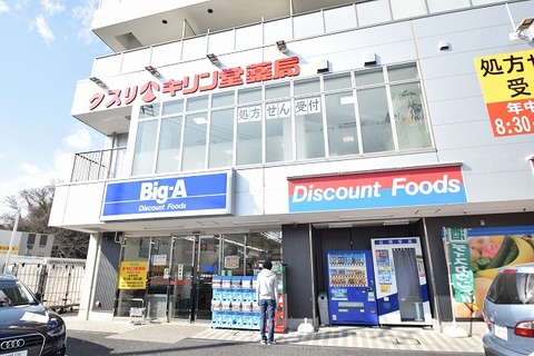 ビッグ・エー　新百合ヶ丘店　距離約900m