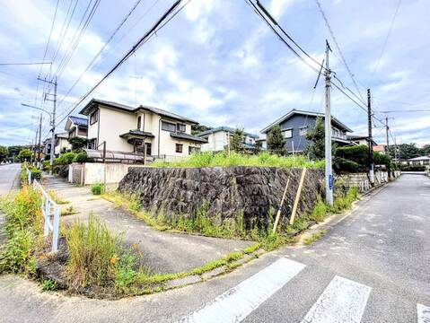 角地に立つ戸建て住宅の外観
