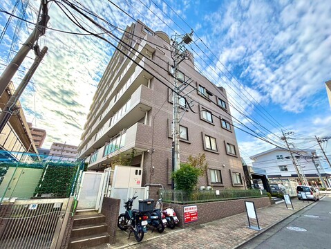 建物外観と前面道路の様子