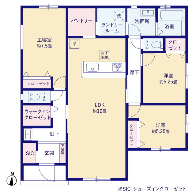 1号棟　間取りのスライド画像