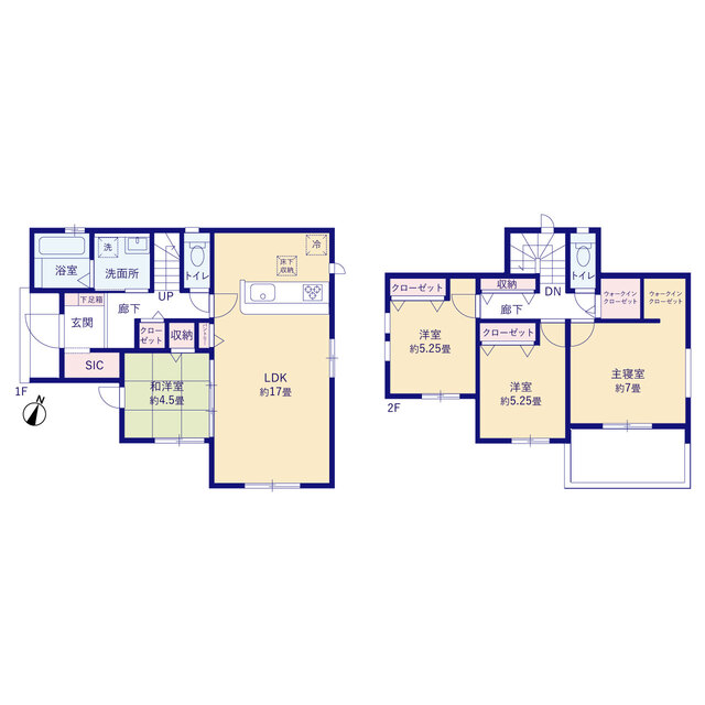 1号棟　間取り図のスライド画像
