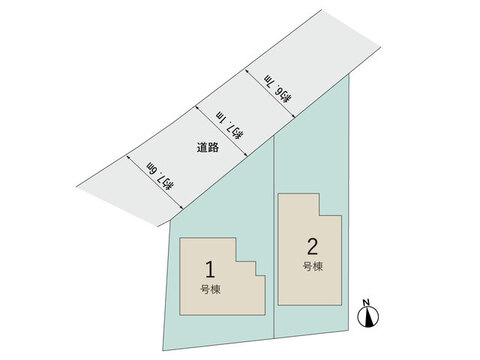 【販売中物件：1号棟、2号棟】