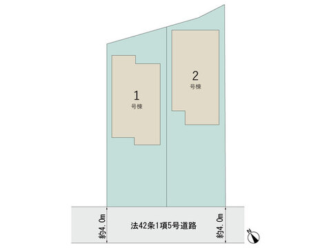 【販売中物件：1号棟、2号棟】