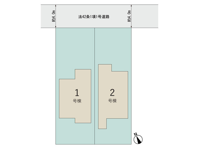 【販売中物件：1号棟、2号棟】のスライド画像